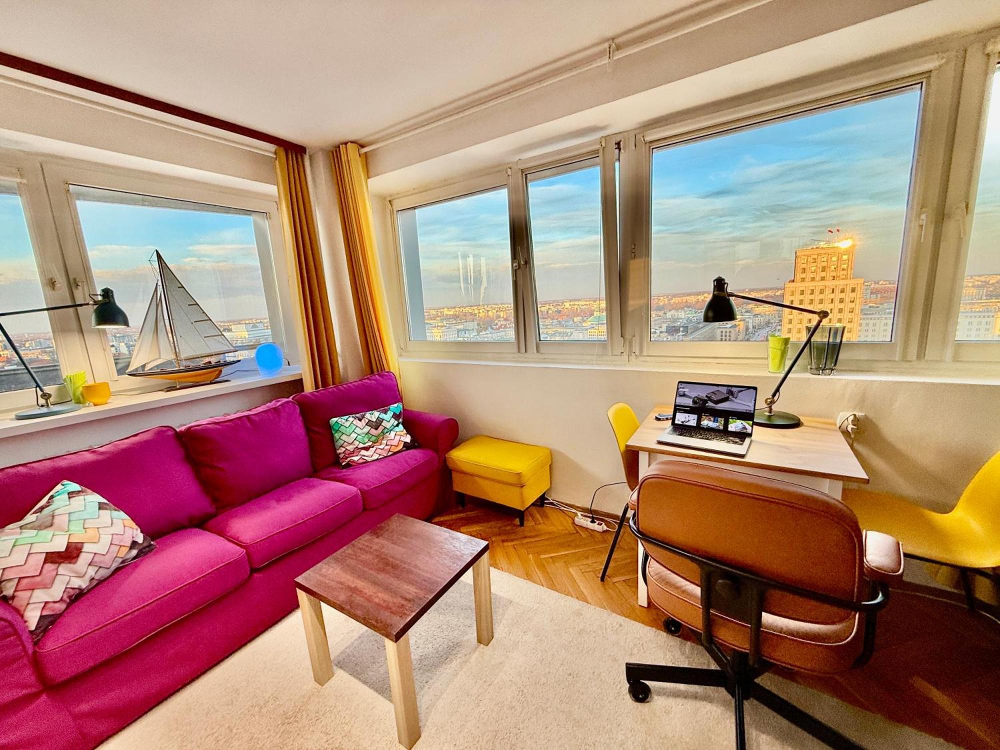 Super Apartment Yellow 2X Metro Fast Wifi 1 Gbs Netflix Panorama Miasta 华沙 外观 照片