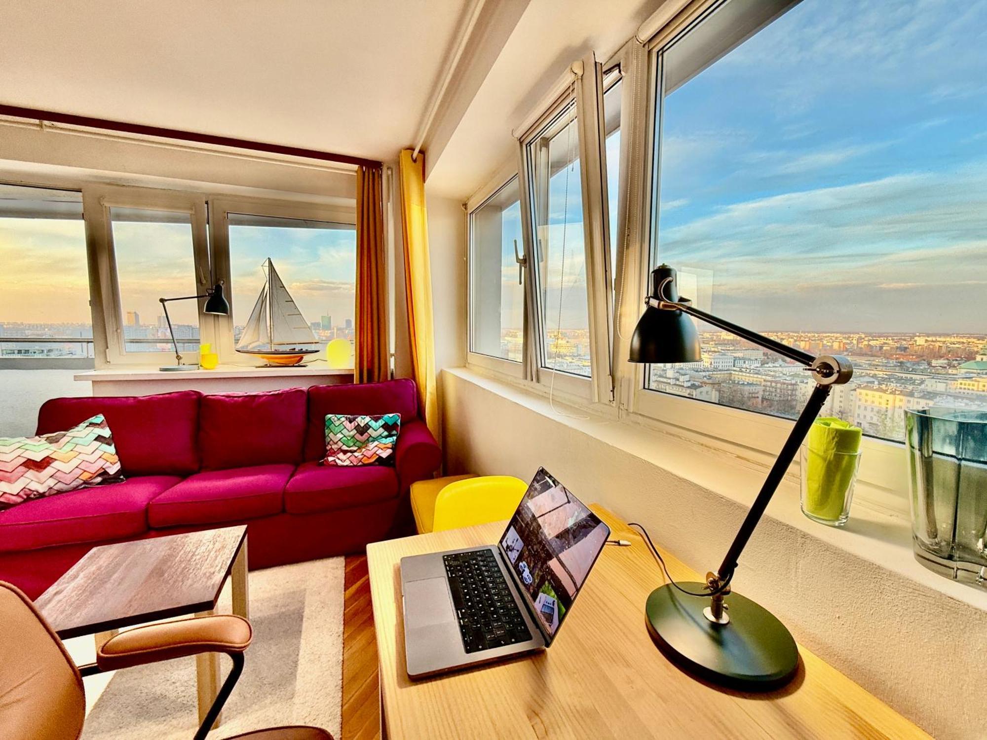 Super Apartment Yellow 2X Metro Fast Wifi 1 Gbs Netflix Panorama Miasta 华沙 外观 照片